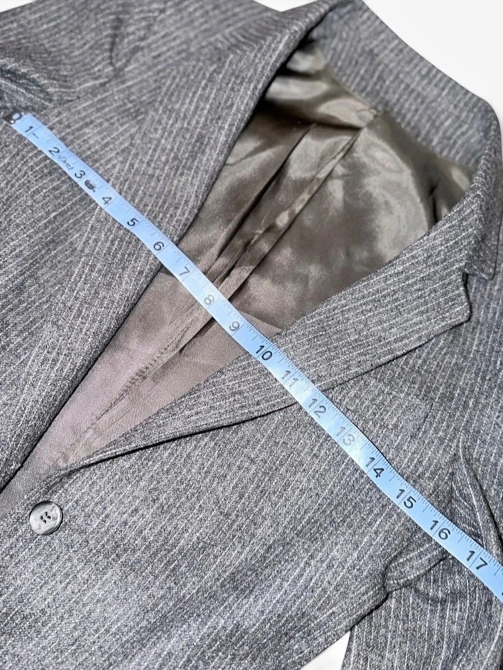 Vintage 70s/80s SIR for Her 100% Wool Pinstripe Skirt Suit Set Blazer + Midi Ski - Picture 6 of 9